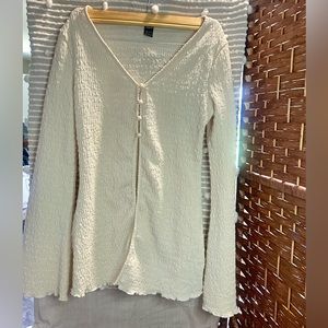 Cream hippy long sleeve tee